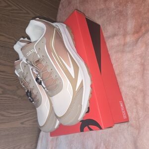 Culture Tan and White Athletic Shoes Sleek Design - Women's 8.5